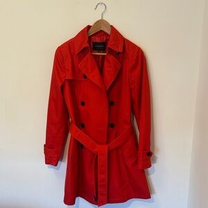Banana Republic Bold Red Trench Coat